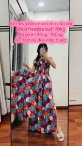 (Freesize dưới 70kg) Đầm maxi đi biển hoa lá hawaii vải tole lanh mềm rũ mát nhiều kiểu ( có xẻ tà 1 bên). Váy đi biển váy maxi du lịch cổ yếm. Váy cổ yếm