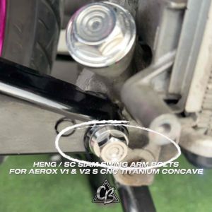HENG / SC SIAM SWING ARM BOLTS FOR XMAX V1 & V2 (2PCS) CNC TITANIUM CONCAVE