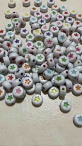 100 pcs Tiny Round star beads for beading crafts jewelry accessories finding size 6 mm
