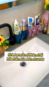 Kệ cài bàn chải để đồ nhà tắm thông minh ECOCO cao cấp không cần khoan tường