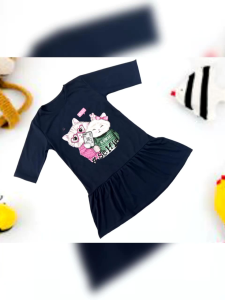 Dress basic tunic fashion anak perempuan 4-14 tahun//daster anak motif karakter