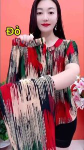 Đồ bộ nữ trung niên cho mẹ bộ thun trung niên nữ họa tiết sọc quần dài Tấc ống nhỏ - NP15