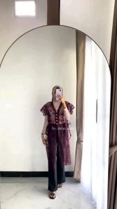 Kamaniya Outer Tunic Brocade Lace Atasan Wanita / Outer Renda / Outer Tunic Brukat / Outer Kondangan / Outer Lebaran Pesta
