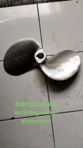 PROPELER/BALING2 KIPAS PERAHU DAUN 2..D2 X3..4..5..6..7..8..9..10..12..as 19(3/4) bhn alumunium