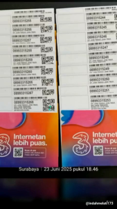 kartu perdana 3 nasional kosongan