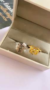 Cincin Ikatan Cinta Gold Dan Silver Termurah CXB481