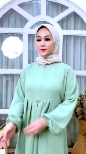 Gamis Crinkle Airflow Terbaru - Dress Maxy Long Cringkle Lengan Panjang Busui