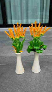 รวงข้าว แจกันรวงข้าว ขนาดสูง 11 นิ้ว ทำจากดินปั้น สำหรับวางตั้งประดับตกแต่ง