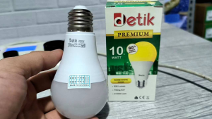DETIK PREMIUM LAMPU BOHLAM LED 10W 10 WATT CAHAYA WARM WHITE 3000K KUNING BUAH NAGA DRAGON FRUIT SNI BERGARANSI 1 TAHUN