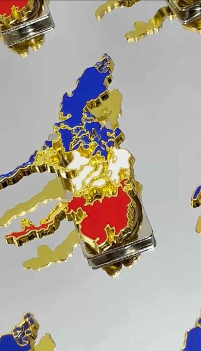 🇵🇭KULAY NG KALAYAAN PIN – S13 Map of the Philippine with Colors of the ...