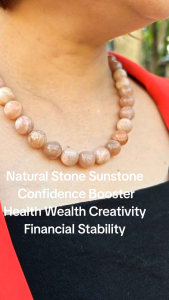 Natural Sunstone Business Success Necklace High Quality Wealth Activator Blessed Cleansed Stone