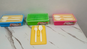 Sunnyware Bento Box and Lunch Box 516 with Spoon and Fork