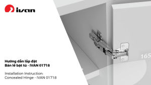 1 Cái Bản lề 165 độ IVAN bật giảm chấn - Bản lề bật cửa tủ 165 độ phụ kiện ngành gỗ 47wood