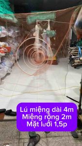 Lú miệng bắt tôm Dài 4m - Miệng rộng 2m - Mắt lưới 15p đều