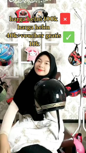 Helm Bogo Classic Viral Garis Tiga SNI Aneka Warna