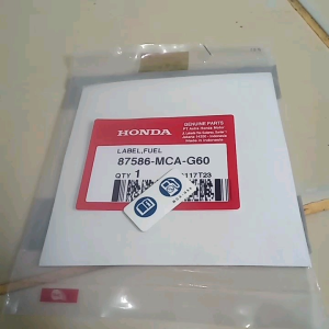 label fuel sticker stiker logo label tanki tangki bensin genio beat k1a new scoopy k2f new vario 160 new vario 125 k2v original honda 87586MCAG60