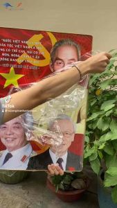 Tranh tráng gương 3 Vị Lãnh Tụ Vĩ Đại của Đất Nước- Bác Hồ Bác Giáp Bác Trọng