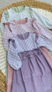 Gamis Anak Pololinen usia 3-10 tahun free pashmina