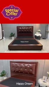 เตียงรุ่น New HD 1 หนังเงาหรือผ้าฮอลแลนด์เลือกสีได้ จัดส่งฟรี 54 จังหวัด ประกอบติดตั้งให้ฟรี เก็บเงินปลายทาง