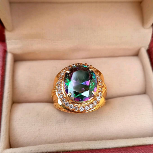 Cincin Batu Mistik Topaz Mewah Elegant