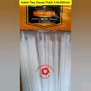 (1 Pack) Kabel Ties 4.8x300mm / Kabel Tis / Cable Ties Putih 30CM