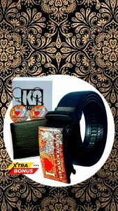 Ikat pinggang/Sabuk dewasa bahan berkualitas motif batik \\\"I Love Indonesia\\\". Elegan dan bergaya.