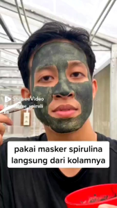 masker wajah Spirulina organik (Neoalgae Daily)