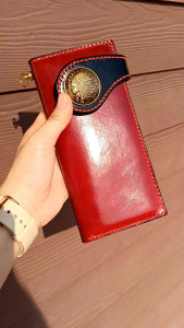 กระเป๋าสตางค์หนังแท้ใบยาว หนังวัว หนังวัวแท้