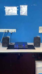 [1 Set] Bluetooth Amplifier GW200S + 2 Unit 4" Wall Speaker & Bracket For Cafe Background Music