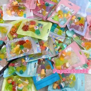 Set 10 Charm Phát Sáng Nhiều Mẫu Thú Đá Cute Tặng Kèm Túi Zip Pastel Xinh Xắn