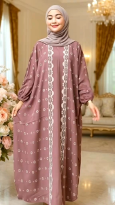 GAMIS KAFTAN MOTIF QINAN JUMBO BAHAN RAYON DINGIN BUSUI TERBARU