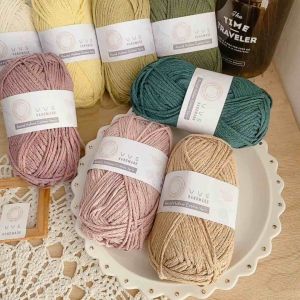 VVS round hollow cotton yarn 2.5mm handmade bag crochet yarn in various colors