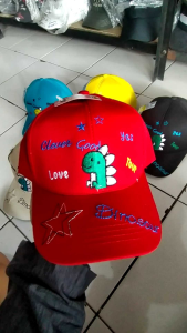 Topi Dinostar Lucu Topi anak bordir karakter