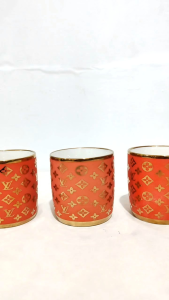 OmniMerchDepot Mug handle glod creative Ceramic cups business office coffee cups wedding gift cups