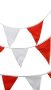 BENDERA KARNAVAL RAWIS MERAH PUTIH /RENTENG BAHAN KAI TALI JUGA KAIN