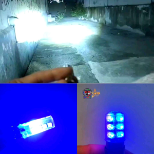 Paket HEMAT Komplit Combo Lampu Motor H6 Laser Putih Kuning + Lampu REM Jelly 12 MATA  RGB + Sen 4 Pcs Depan Belakang Universal Dc 12 Volt Motorcycle Kendaraan