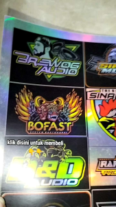 STIKER HOLOGRAM BREWOG ATR AUDIO DAN SOUND LAINYA | STIKER ANTI AIR | STIKER 1 LEMBAR
