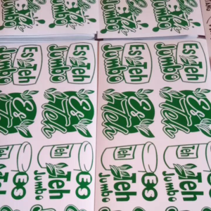 STIKER ES TEH SEGAR KEKINIAN KEMASAN CUP MIX1 (vol 1)