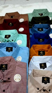 RAIZE.ID Kemeja Pria Oxpot Pendek Warna Burgundy