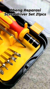 Obeng Screwdriver Serbaguna Magnet Set 21pcs Reparasi HP Radio Arloji Kacamata