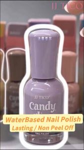 【SG Instock】JJ Tico Candy Glossy WaterBased Non Peel Off Lasting Nail Polish Air Dry Naturally 10ML