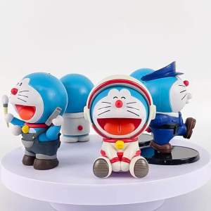 Mô hình Doraemon - Doremon Mèo ú Cosplay trang phục họa sĩ bác sĩ phi hành gia cảnh sát thợ cơ khí cầu thủ Mèo máy Mon Ú