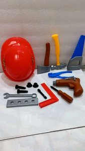 Mainan Anak Perkakas Set Helm Mainan Alat Tukang Cilik no KST-02C