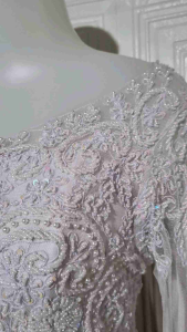 set kebaya akad nikah kerah sabrina + rok sidoluhur