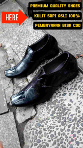 SEPATU PANTOFEL FORMAL SEPATU OXFORD PRIA KULIT SAPI 100% KODE 6028 HITAM ( PRODUKSI SENDIRI )