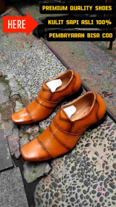 SEPATU PANTOFEL FORMAL SEPATU OXFORD PRIA KULIT SAPI 100% KODE 6039 TAN ( PRODUKSI SENDIRI )