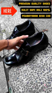 SEPATU PANTOFEL FORMAL SEPATU OXFORD PRIA KULIT SAPI 100% KODE 6015 HITAM ( PRODUKSI SENDIRI )