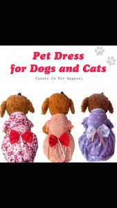 Cassey Pet Dress For Dogs and Cats