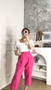 CJ - SET 2110 CHARLOTTE TOP WITH ANKLE BLACK PANTS PREMIUM