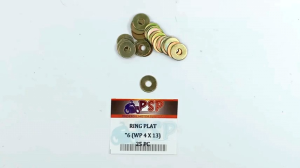 Ring Plat "6 (WP 4 X 13) Harga Per Pak isi 25 - Reng Plate Pelat Washer Kunci 6 Diameter 4mm x 13mm Tebal 1mm